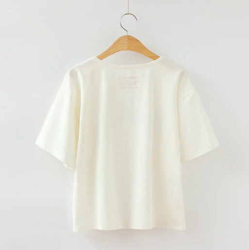Playera Suelta de Viento Universitario Japonés con Villano de Caricatura - Image 2