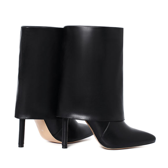 Botas de Cuero Genuino con Diseño Minimalista para Mujer
