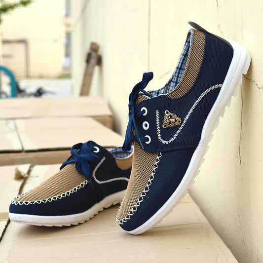 Zapatos de Lona Casual para Hombre Estilo Coreano Talla Grande - Image 2