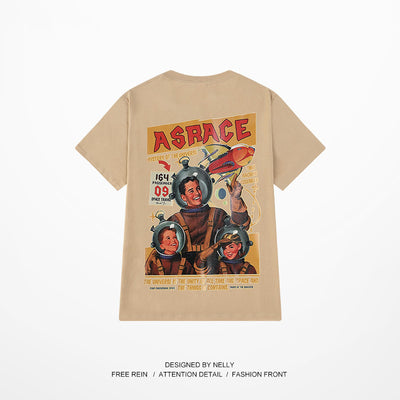 Camiseta Holgada Estampado Hip-Hop Retro - Image 3