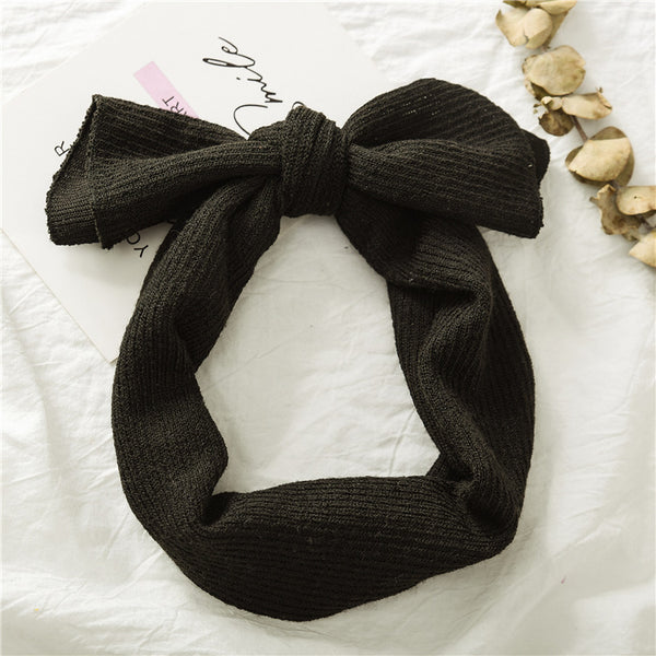 Diadema Turbante Conejo con Nudo para Niñas - Banda Elástica para Cabello
