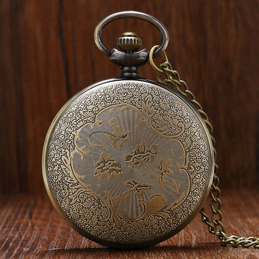Reloj de Bolsillo Vintage Bandera Roja Cuarzo Clásico - Image 3