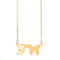 Butterfly pendant letter necklace F