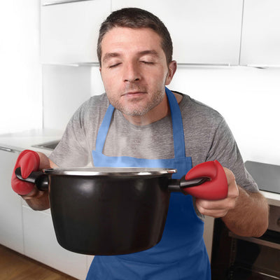 Guantes de Silicona Rojo Langosta con Pinzas para Cocina Creativa