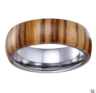 Anillo de Tungsteno 8mm para Hombre - Diseño Clásico Cómodo con Acabado Plateado - Image 5