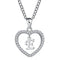 26-letter zircon heart necklace26-letter zircon heart necklace Plateado E