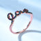 Anillo de Plata Esterlina Personalizado Arcoíris con Diamante