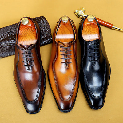 Zapatos Oxford de Cuero para Hombre - Elegancia Profesional con Punta Afilada - Image 3