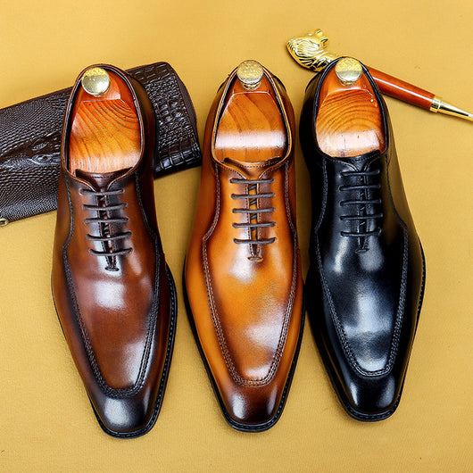 Zapatos Oxford de Cuero para Hombre - Elegancia Profesional con Punta Afilada - Image 3