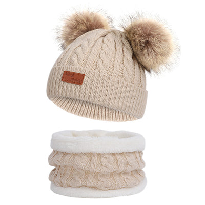 Conjunto de Gorro y Bufanda para Niños - Otoño e Invierno