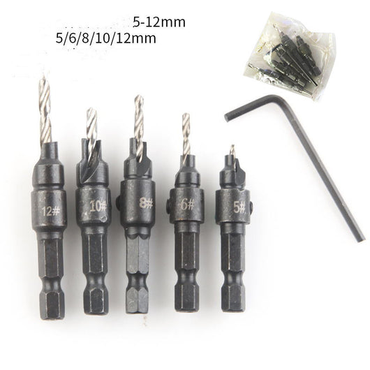 Abridor de Agujeros Hexagonal Cónico para Carpintería - Image 11