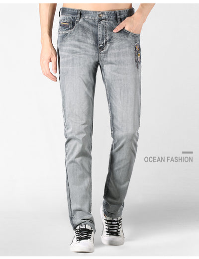 Jeans Rectos Holgados Talla Grande para Hombre - Corte Slim Moderno - Image 9