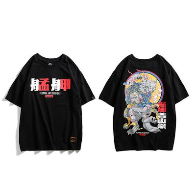 Camiseta Hip Hop Suelta Estampado Mammoth Street Fashion Original - Image 6