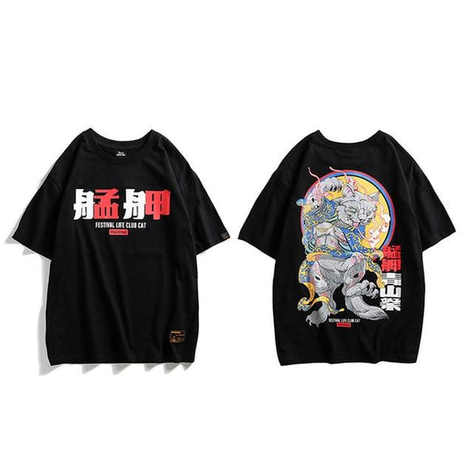 Camiseta Hip Hop Suelta Estampado Mammoth Street Fashion Original - Image 6