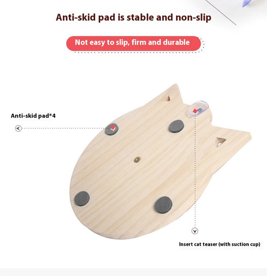 Juguete Interactivo de Madera para Gatos con Plataforma Giratoria - Image 12