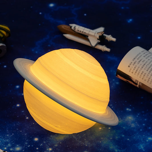 Lámpara Inteligente 3D de Saturno con Impresión Creativa