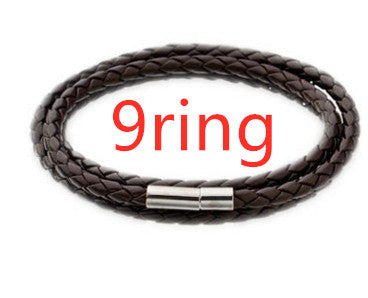 Pulsera de Cuero Trenzado Personalizada para Hombre con Nombre y Acero Inoxidable - Image 45