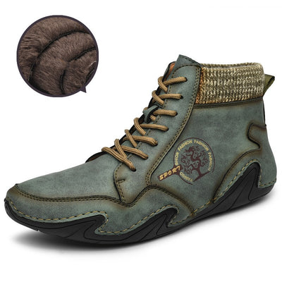 Botas de Cuero Estilo Británico Corte Medio para Hombre - Image 21