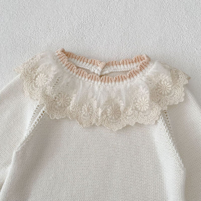 Suéter Infantil Otoño con Cuello de Encaje y Manga Larga - Image 17
