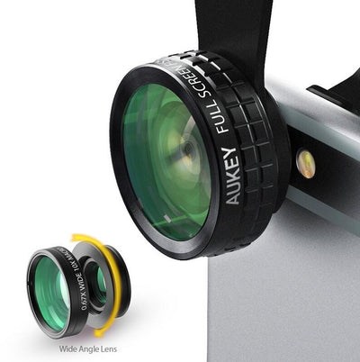 Kit de Lentes 3 en 1 Aukey PL-A1: Gran Angular, Ojo de Pez y Macro - Image 2