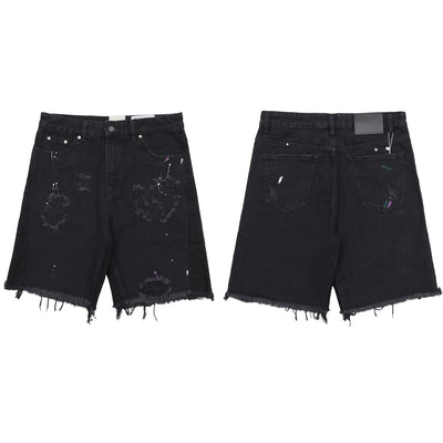 Shorts Camuflado con Detalles Graffiti y Costuras Contrastantes - Image 10