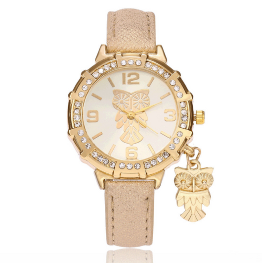 Reloj de Pulsera Mujer Búho Fashion Correa Cuero Cuarzo Estudiante - Image 14