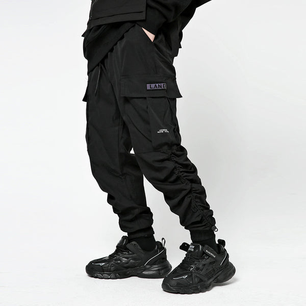 Pantalones Overol Cargo Urbano Hombre - Cintura Elástica Tendencia Street