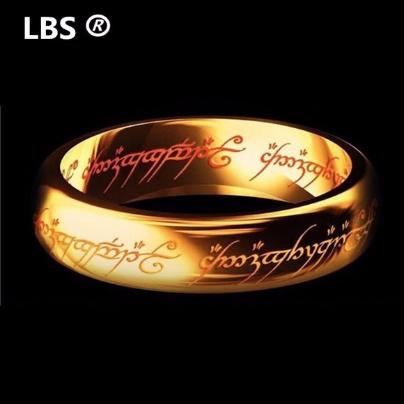 Anillo de Acero Inoxidable Dorado para Parejas - Joya de Moda Elegante
