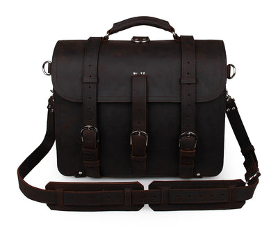 Bolsa Mensajero de Cuero Crazy Horse para Hombre - Estilo Premium - Image 6