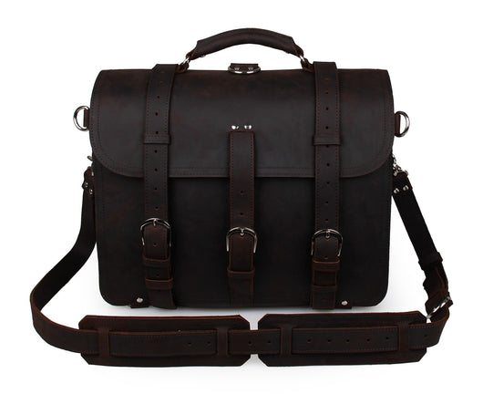 Bolsa Mensajero de Cuero Crazy Horse para Hombre - Estilo Premium - Image 6