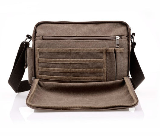 Bolsa de Lona Vintage para Hombre - Maletín Ejecutivo Retro - Image 9