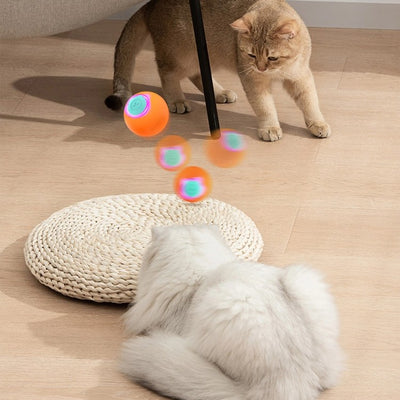 Teal and orange decompression ball with a bear-shaped design, featuring automatic obstacle avoidance and intelligent interaction. - Image 3