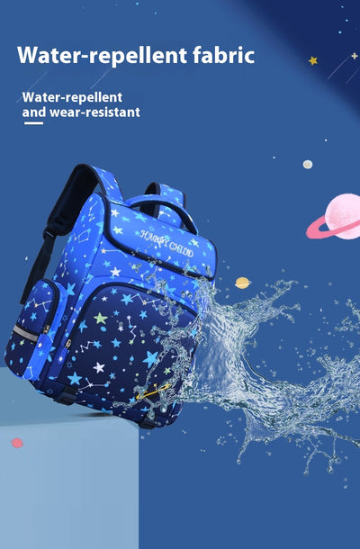 Mochila Escolar Degradado Cielo Estrellado con Protección Dorsal - Image 12