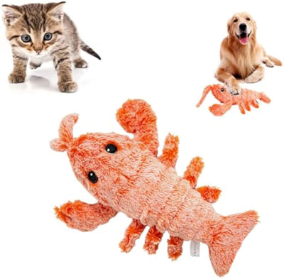 Juguete Langosta Saltarina para Gatos y Perros Pequeños - Juguete Interactivo Recargable USB