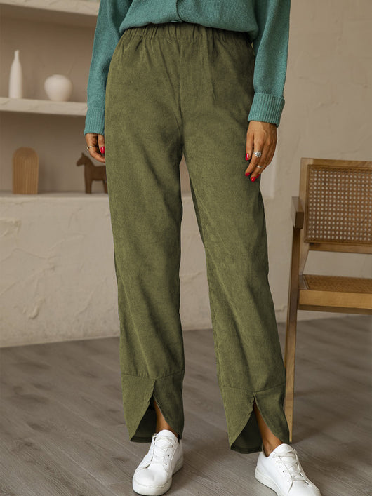 Pantalones de Pana Gruesa con Cintura Elástica - Comodidad para Otoño e Invierno - Image 4