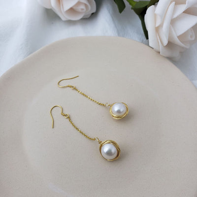 Aretes Largos de Perla para Mujer - Image 10