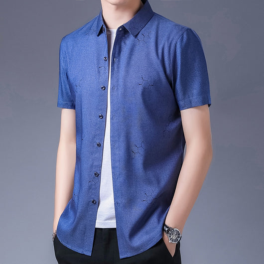 Camisa Estampada de Manga Corta para Hombre