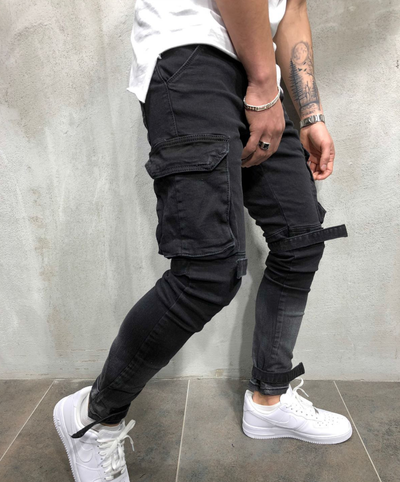 Pantalones Vaqueros Slim Fit con Bolsillos Grandes para Hombre - Image 4