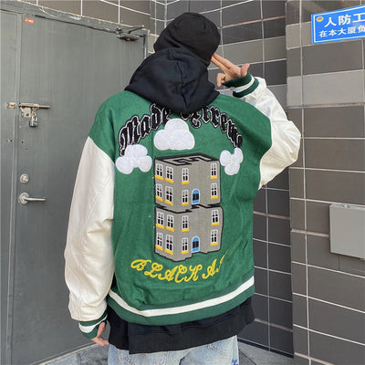 Chaqueta Deportiva Holgada con Bordado en Relieve y Puntadas - Image 5
