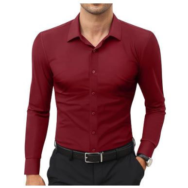 Camisa Elástica de Manga Larga para Hombre - Image 21