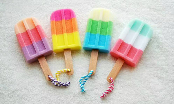 Esponja de Baño Suave Diseño Paleta de Hielo - Accesorio de Ducha Colorido
