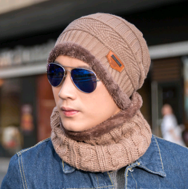 Gorro de Lana Tejida con Bufanda Cruzada Cuello Cálido - Image 4
