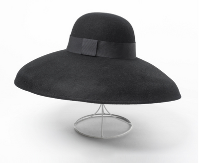 Sombrero de Ala Ancha Clásico en Lana Pura Negro para Mujer - Image 5