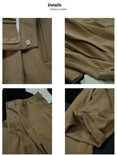 Pantalón Casual Holgado de Cintura Alta con Textura para Mujer - Image 12