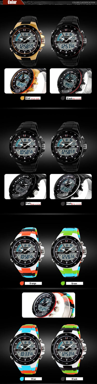 Reloj Deportivo Dual Display Resistente al Agua - Image 15