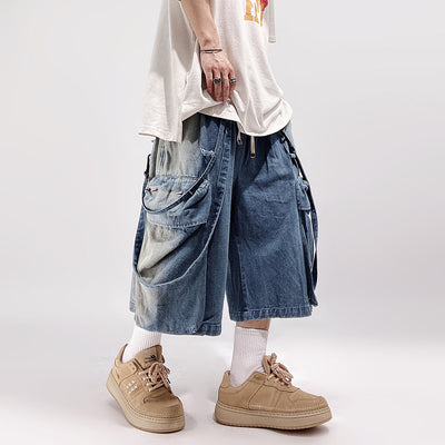 Shorts Denim Cargo Suelto Five Points Casual para Hombre - Image 3