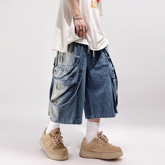 Shorts Denim Cargo Suelto Five Points Casual para Hombre - Image 3
