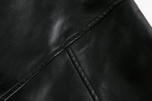 Chaqueta de Cuero Retro Americana con Capucha para Hombre - Image 11