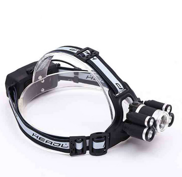Linterna Frontal LED 5T6 Recargable USB con Silbato SOS
