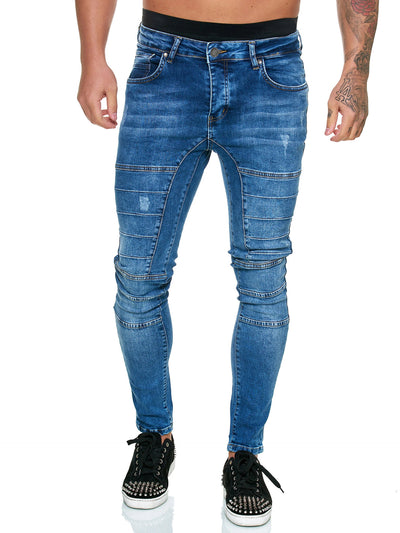 Jeans Skinny Rotos Hip-hop para Hombre - Image 9